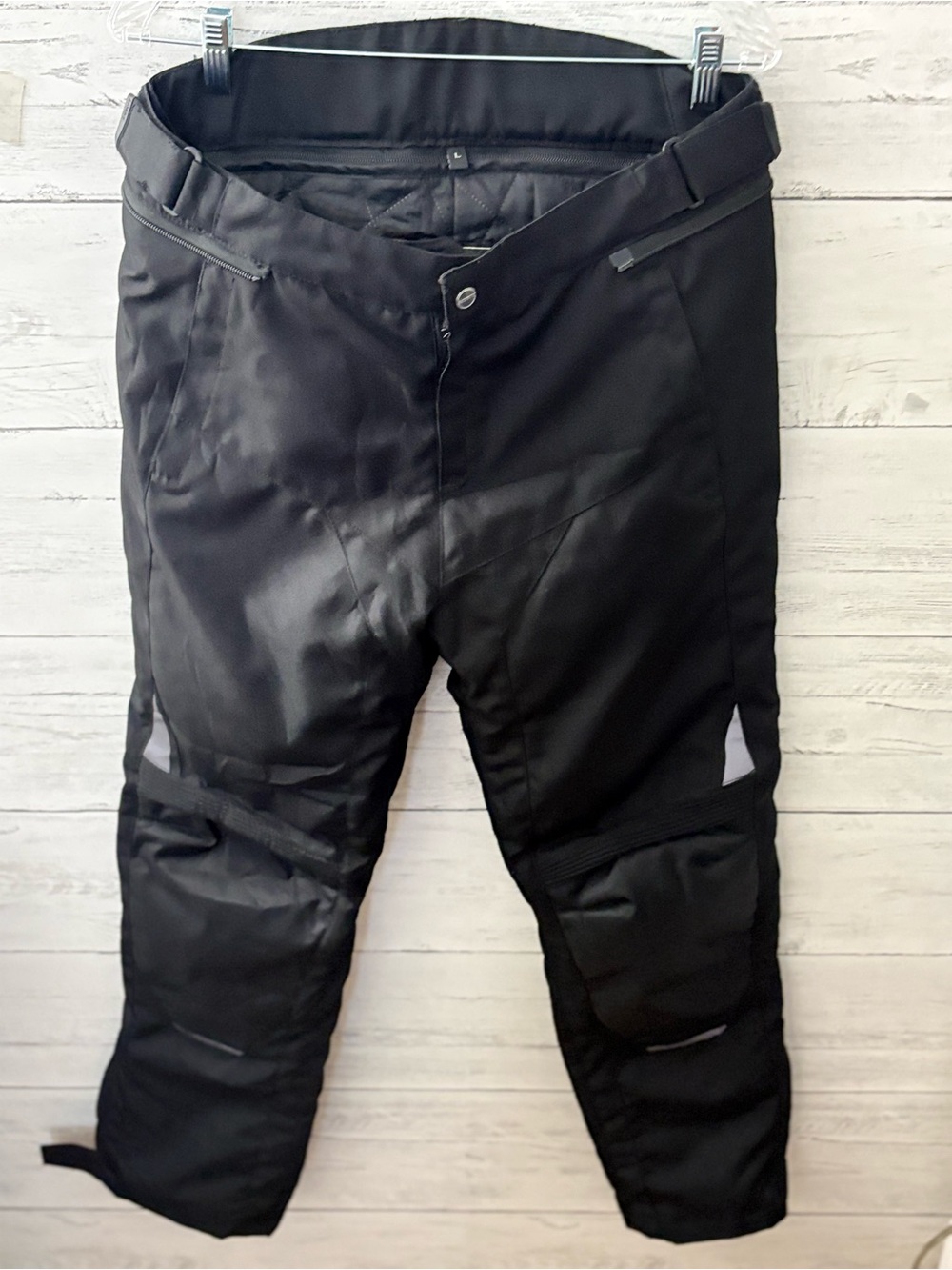 LYSCHY Women’s Motorcycle Riding Pants Textile Armor Black Size Large